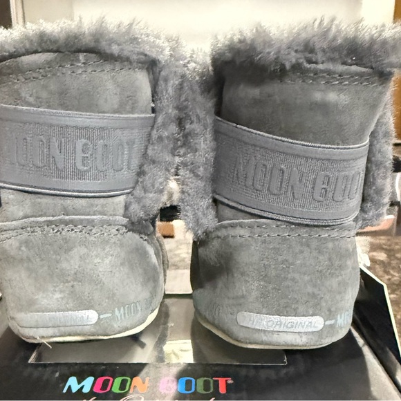 Baby Moon Boot Suede Crib Boots 21-22 Eu (5.5-6.5 Us) Grey - Picture 8 of 10